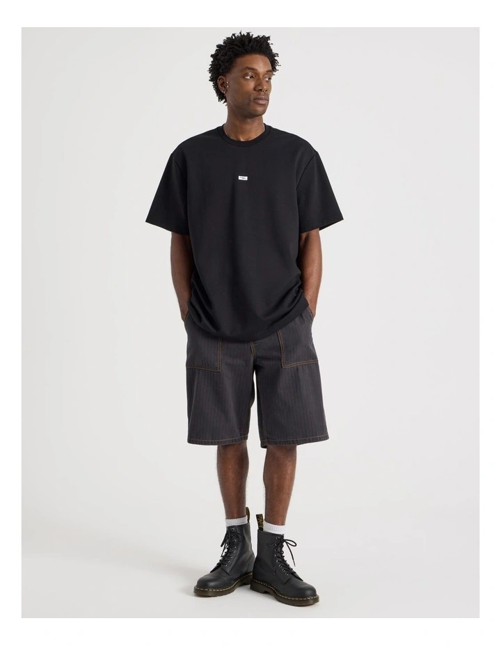Heavy Weight Short Sleeve Tee in Black image 3