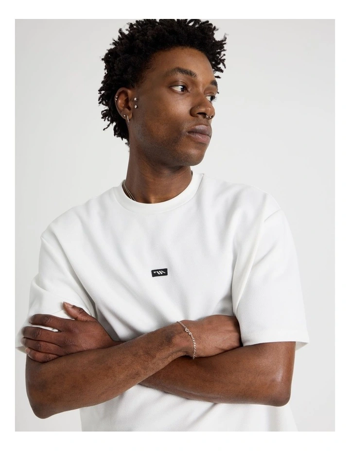 Heavy Weight Short Sleeve Tee in White image 2