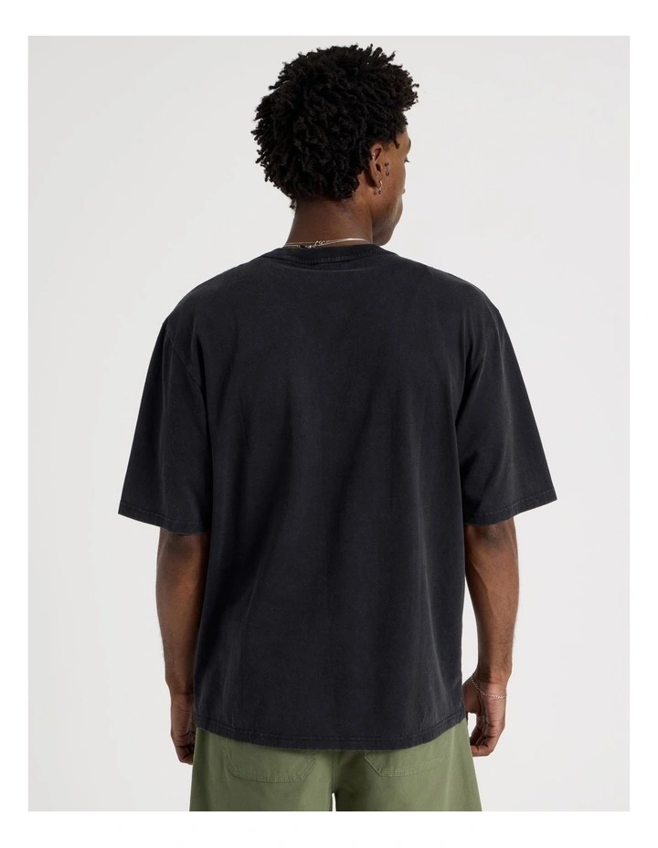 Oversized Snow Wash Skulls Short Sleeve Tee in Black image 6