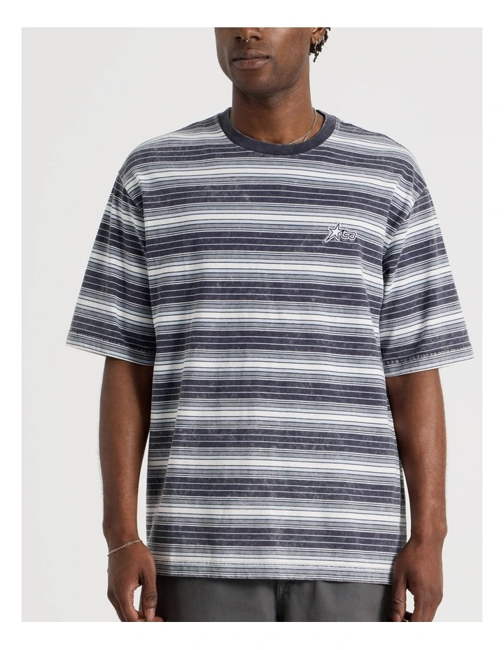 Skater Stripe Short Sleeve Tee in Blue image 4