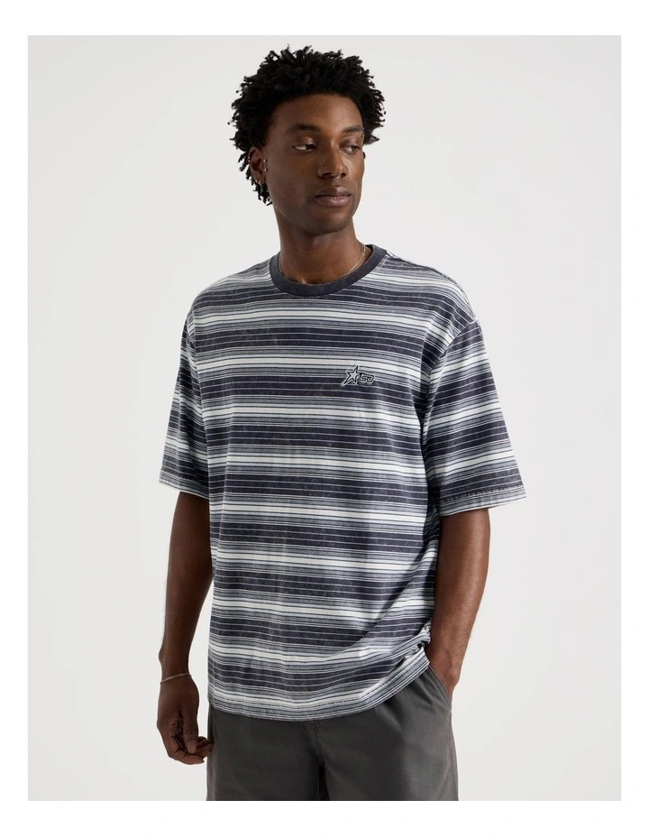 Skater Stripe Short Sleeve Tee in Blue image 5