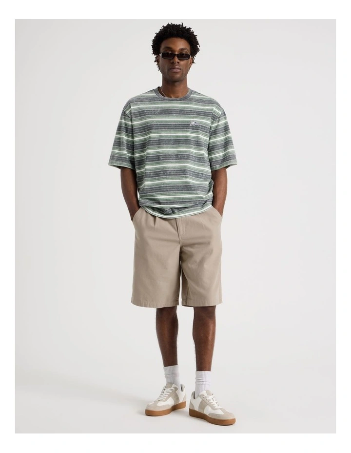 Skater Stripe Short Sleeve Tee in Green image 3