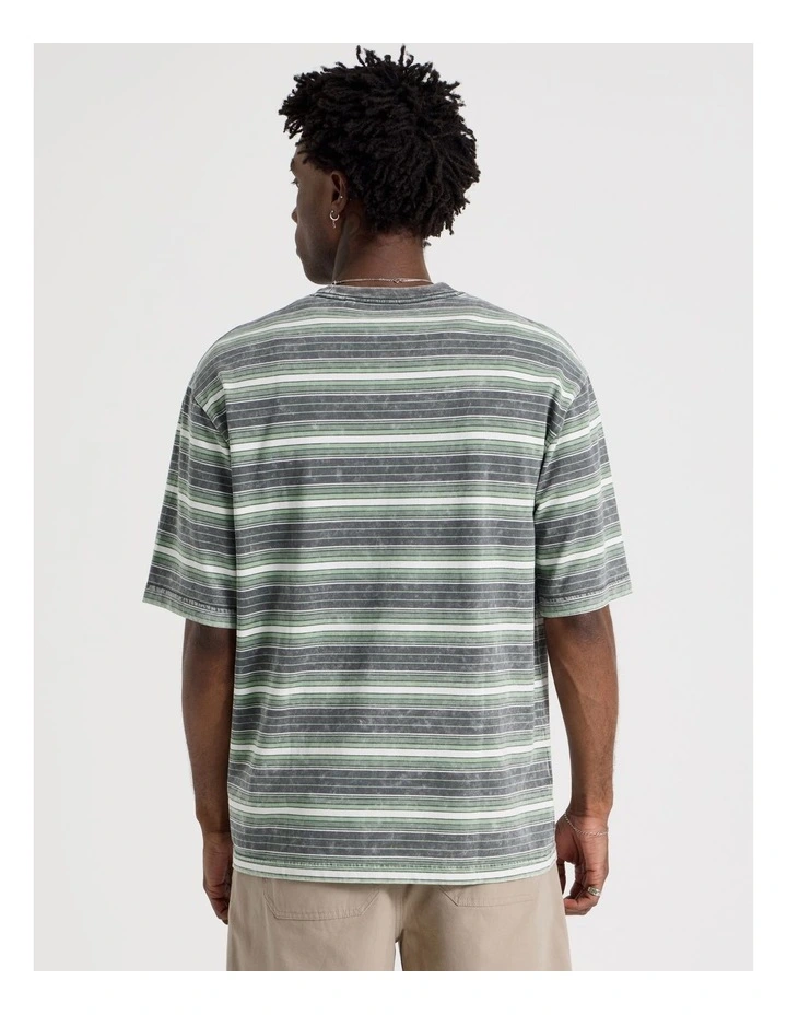 Skater Stripe Short Sleeve Tee in Green image 6