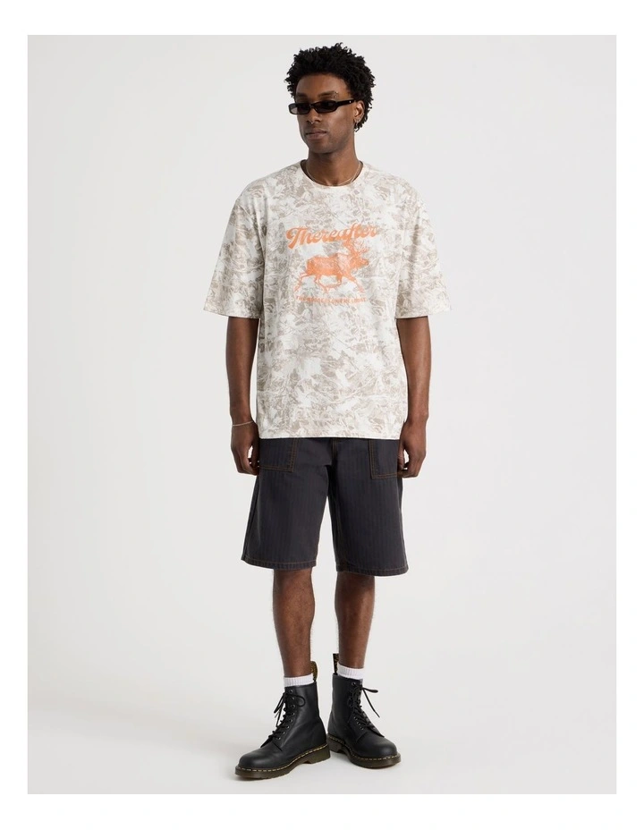 Short Sleeve Tee in Loose Moose Print image 3