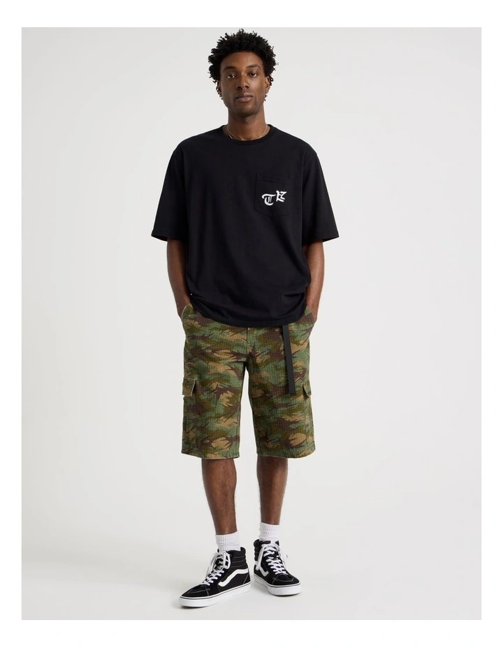 Short Sleeve Tee in Black Dice Print image 3