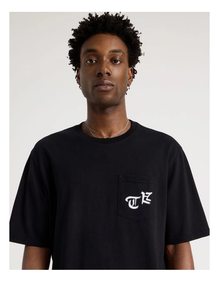 Short Sleeve Tee in Black Dice Print image 4