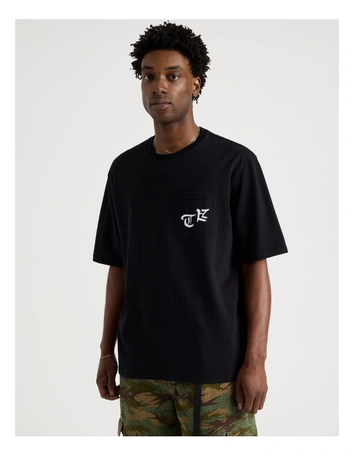 Short Sleeve Tee in Black Dice Print image 5