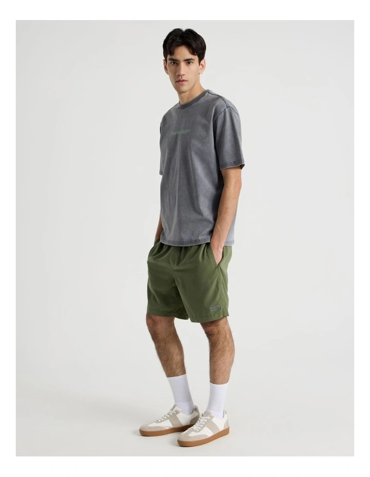 Snow Wash Logo Short Sleeve Tee in Petrol image 5