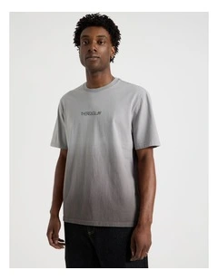 Ombre Short Sleeve Tee in Charcoal