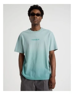 Ombre Short Sleeve Tee in Teal