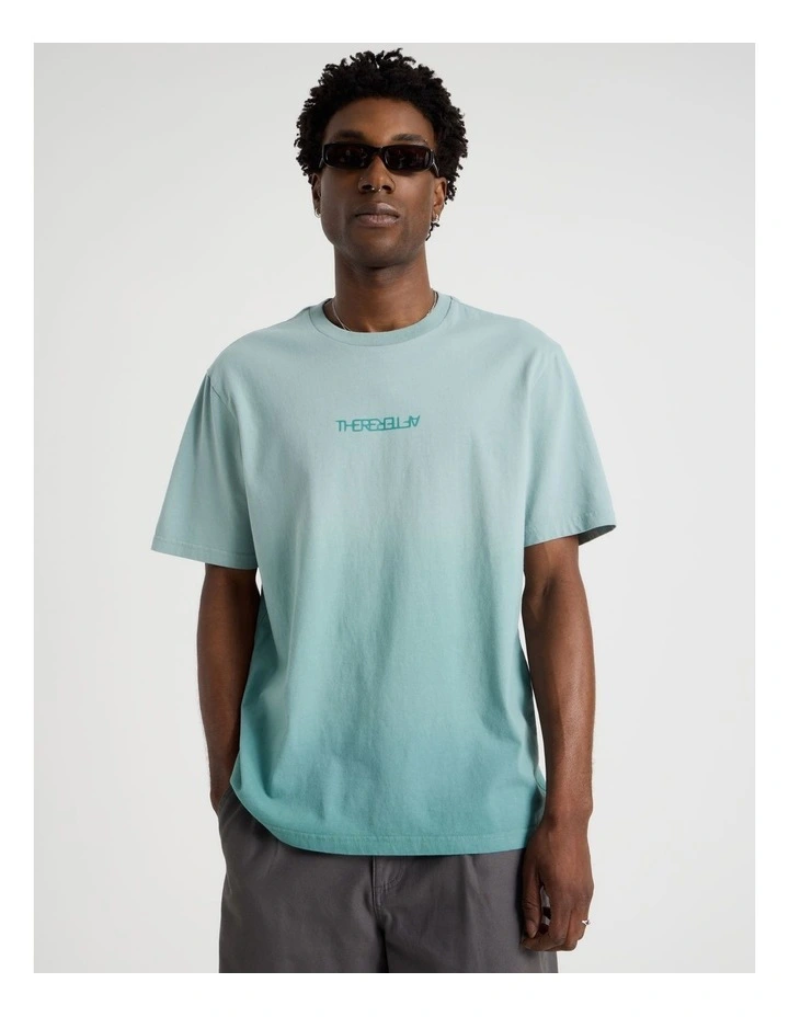 Ombre Short Sleeve Tee in Teal image 1