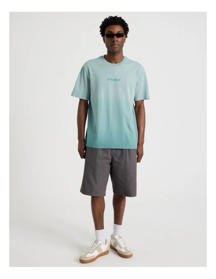 Ombre Short Sleeve Tee in Teal image 2