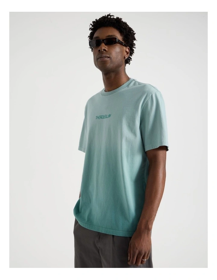 Ombre Short Sleeve Tee in Teal image 4