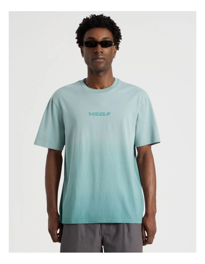 Ombre Short Sleeve Tee in Teal image 5