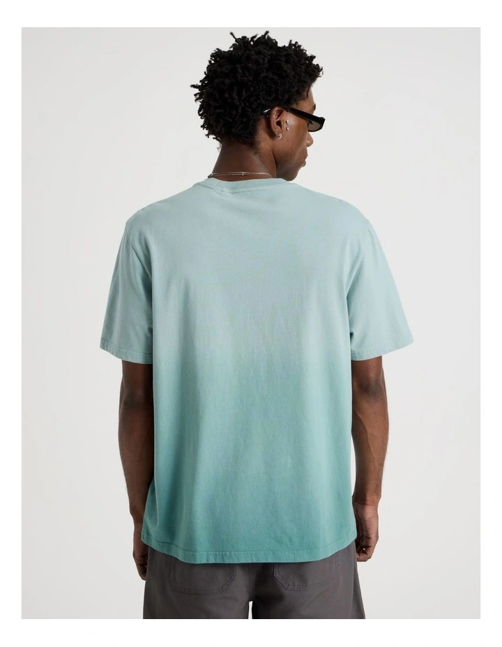 Ombre Short Sleeve Tee in Teal image 6