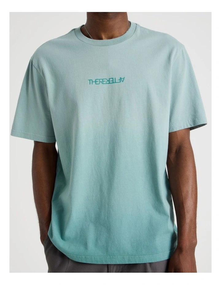 Ombre Short Sleeve Tee in Teal image 7