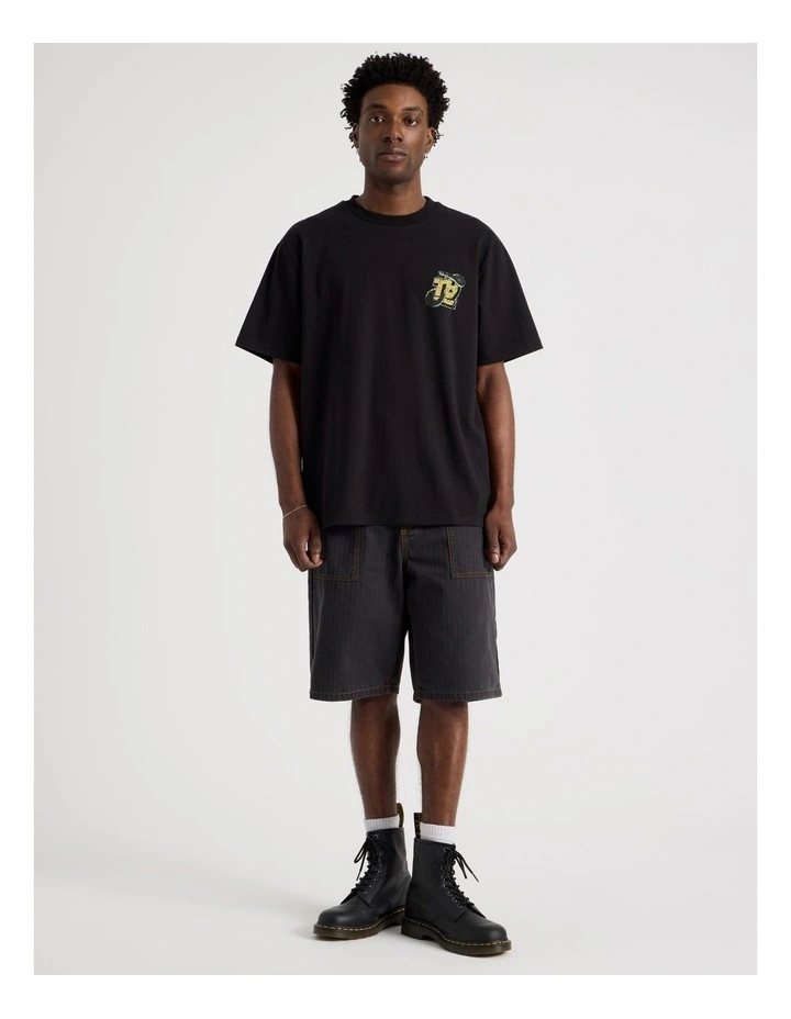 Short Sleeve Tee in Black Snake Print image 3
