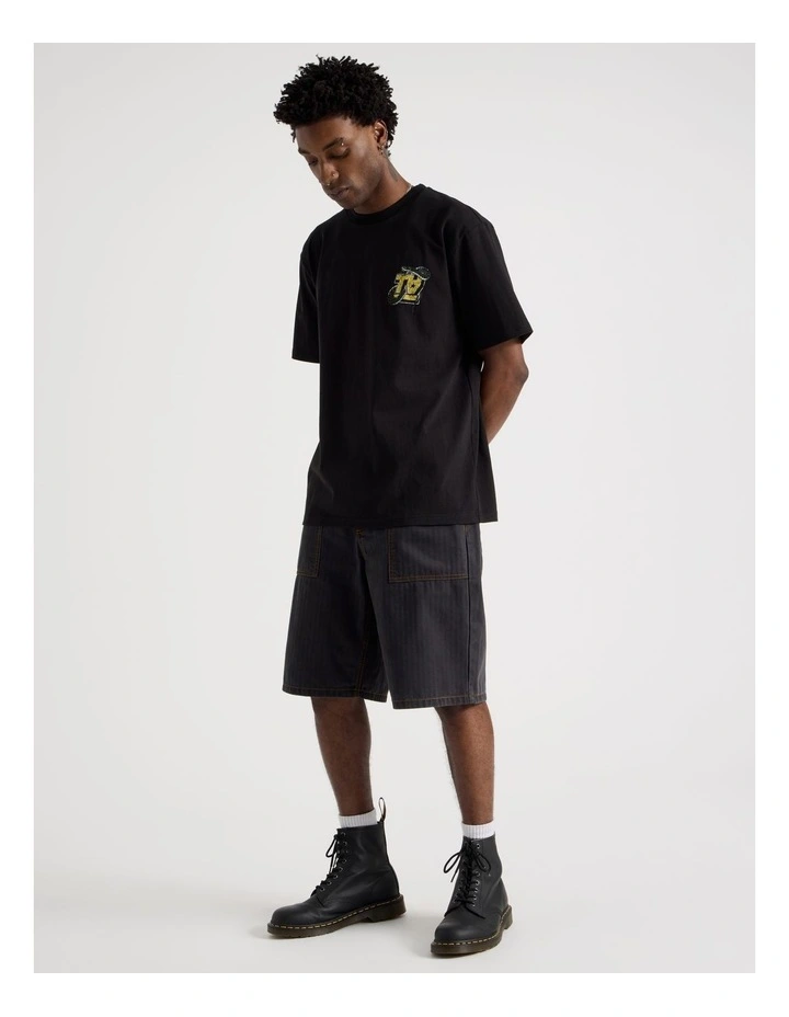 Short Sleeve Tee in Black Snake Print image 5
