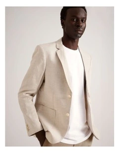 Marcelo Linen Blazer in Natural