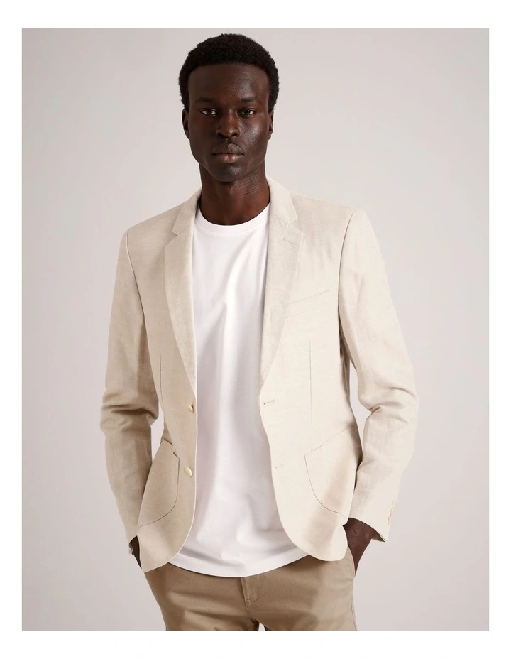 Marcelo Linen Blazer in Natural image 2