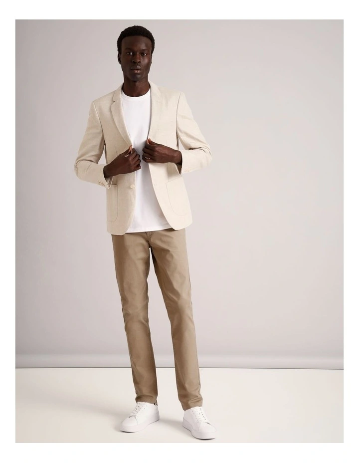 Marcelo Linen Blazer in Natural image 4