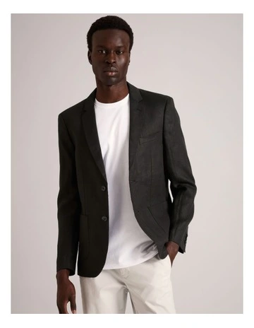 Enzo Linen Blazer in Grey