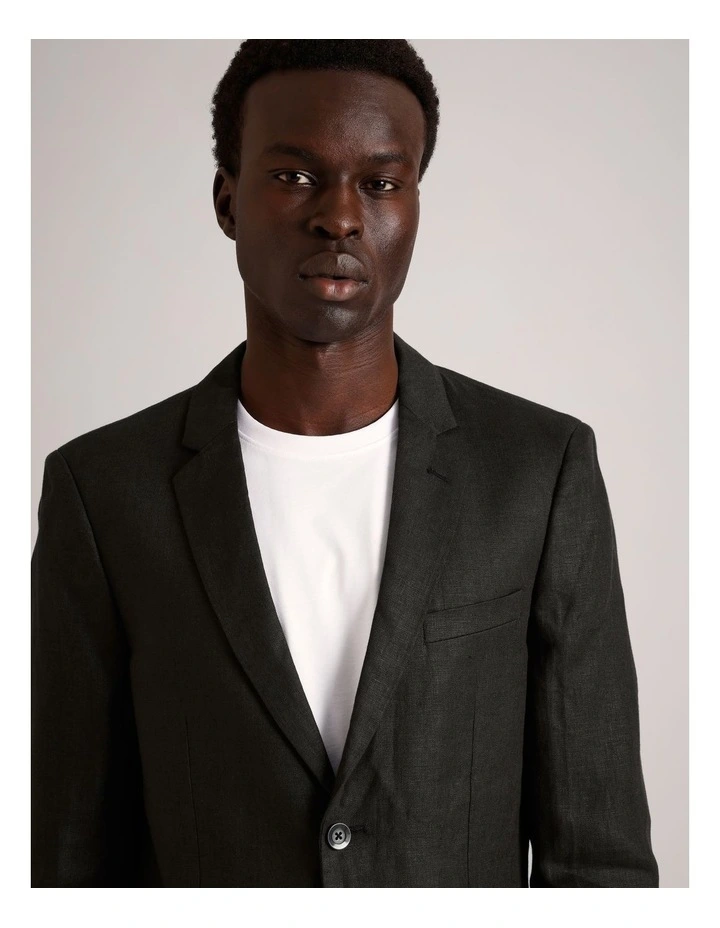 Enzo Linen Blazer in Grey image 7