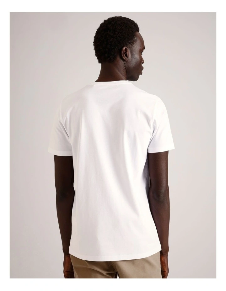 Essential Supima Cotton Crew Neck T-Shirt in White image 4