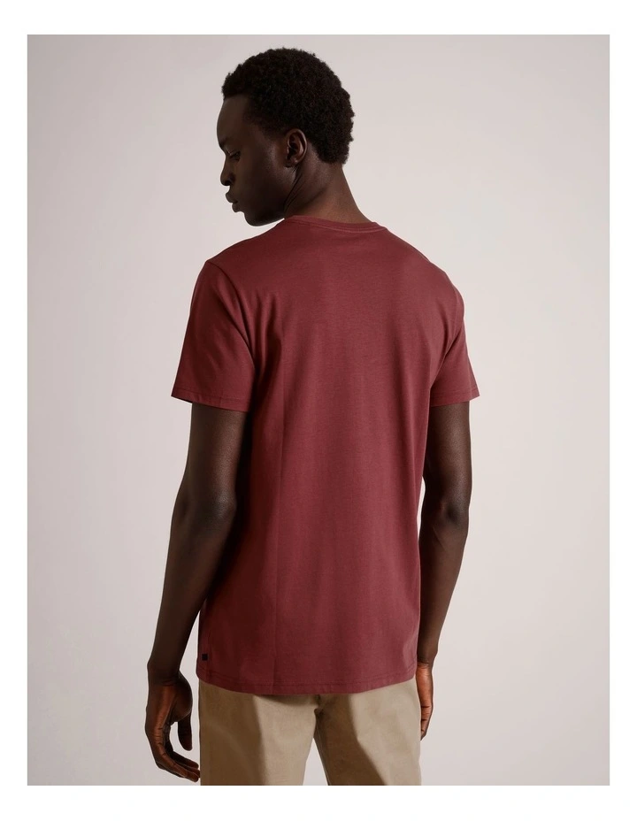 Essential Supima Cotton Crew Neck T-Shirt in Cherry image 6