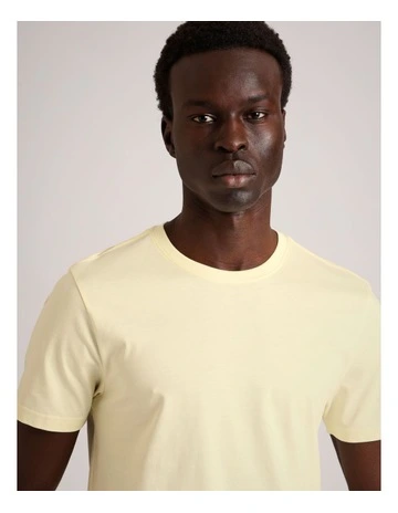 Essential Supima Cotton Crew Neck T-Shirt in Lemon