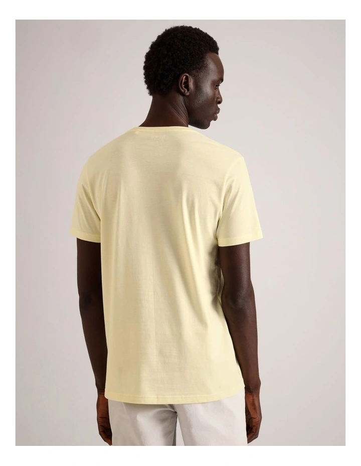 Essential Supima Cotton Crew Neck T-Shirt in Lemon image 6