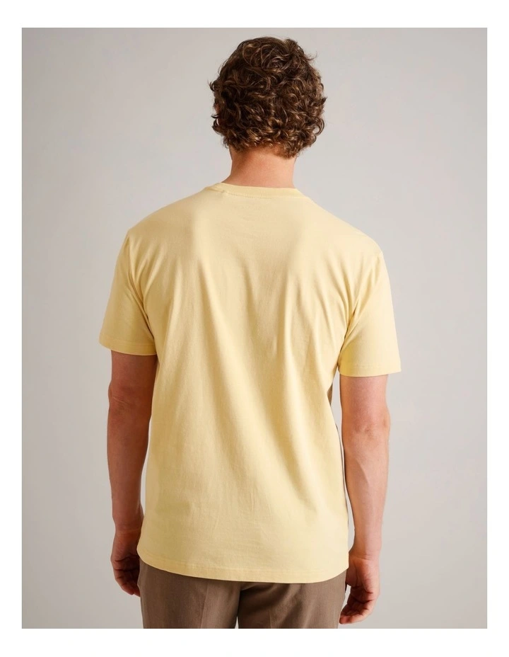 Quinn Embroidered Short Sleeve T-Shirt in Yellow image 6