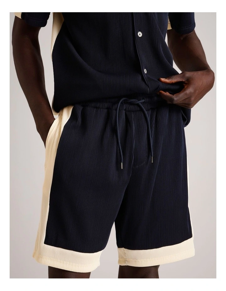 Ross Textured Stripe Short in Navy image 4