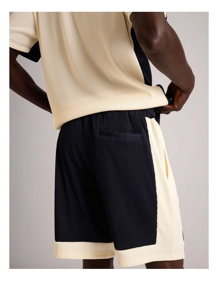 Ross Textured Stripe Short in Navy image 6