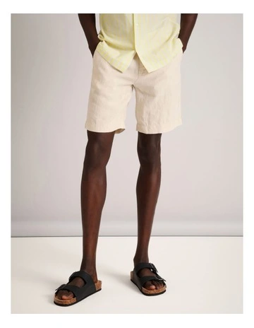 Charlie Linen Short in Natural