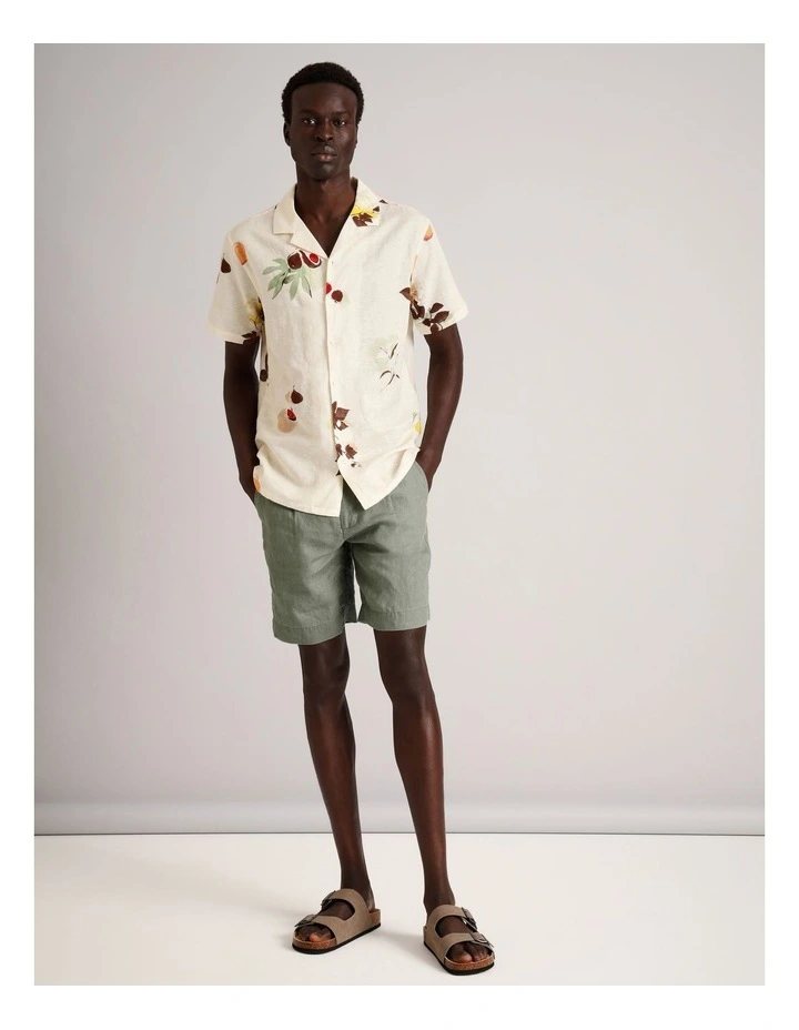 Charlie Linen Short in Sage image 2