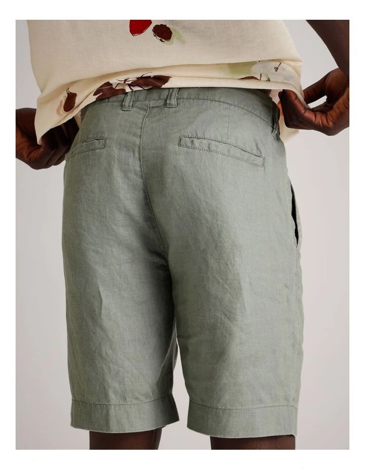 Charlie Linen Short in Sage image 4