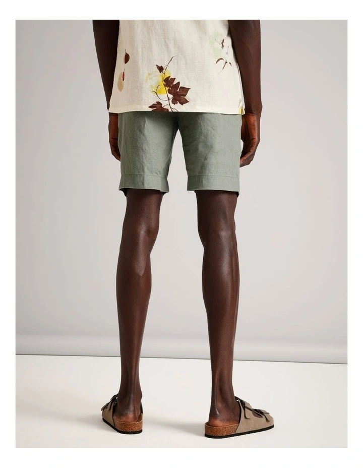 Charlie Linen Short in Sage image 5