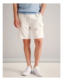 Nate Cargo Short in White