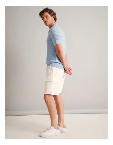 Nate Cargo Short in White