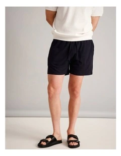 Dominic Seersucker Short in Navy