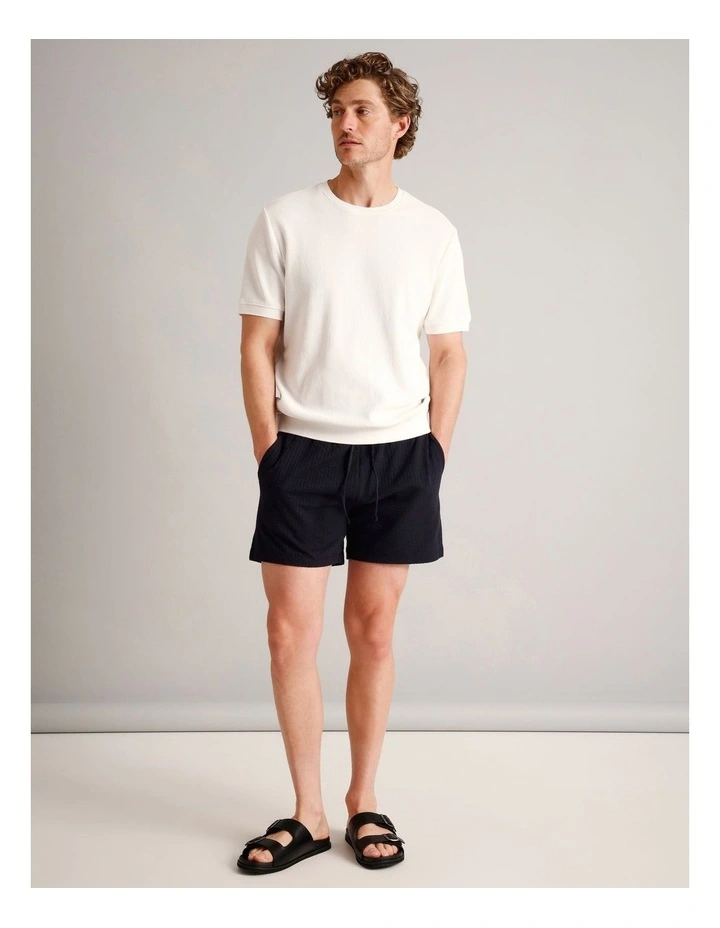 Dominic Seersucker Short in Navy image 2
