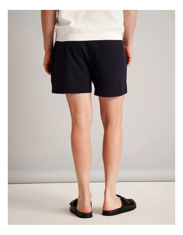 Dominic Seersucker Short in Navy image 4