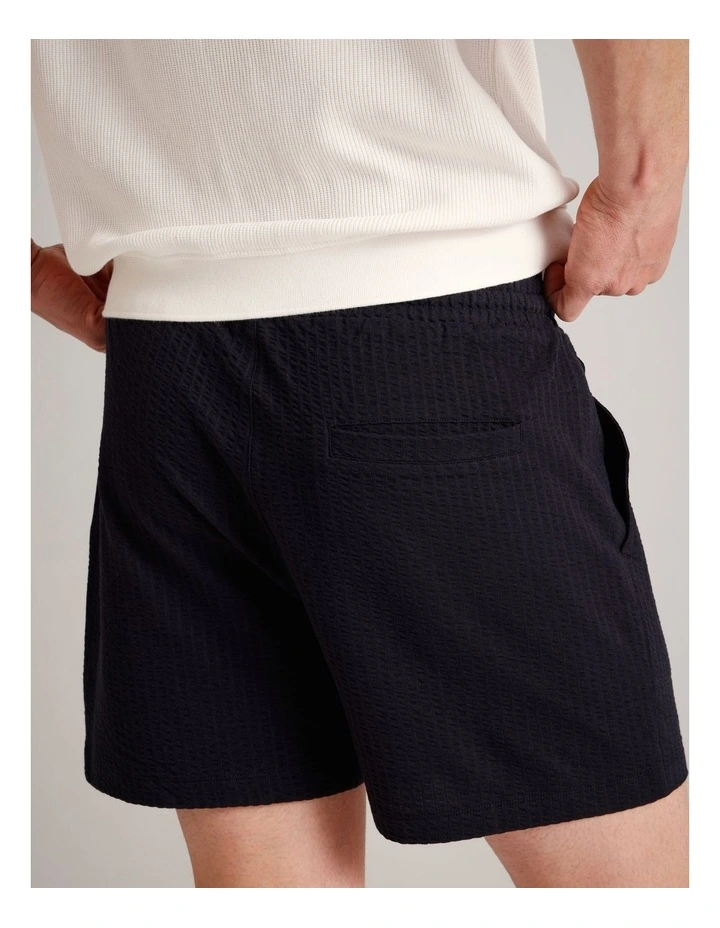 Dominic Seersucker Short in Navy image 5