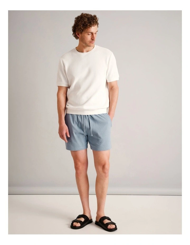 Dominic Seersucker Short in Blue image 1