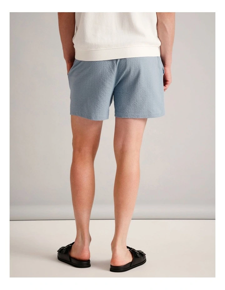 Dominic Seersucker Short in Blue image 4