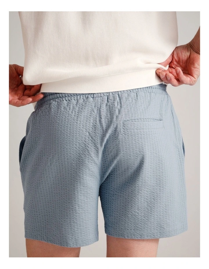 Dominic Seersucker Short in Blue image 5