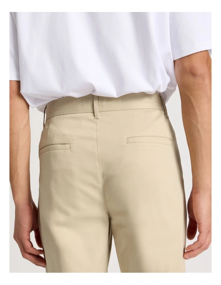 Pleated Relaxed Trouser in Beige image 7