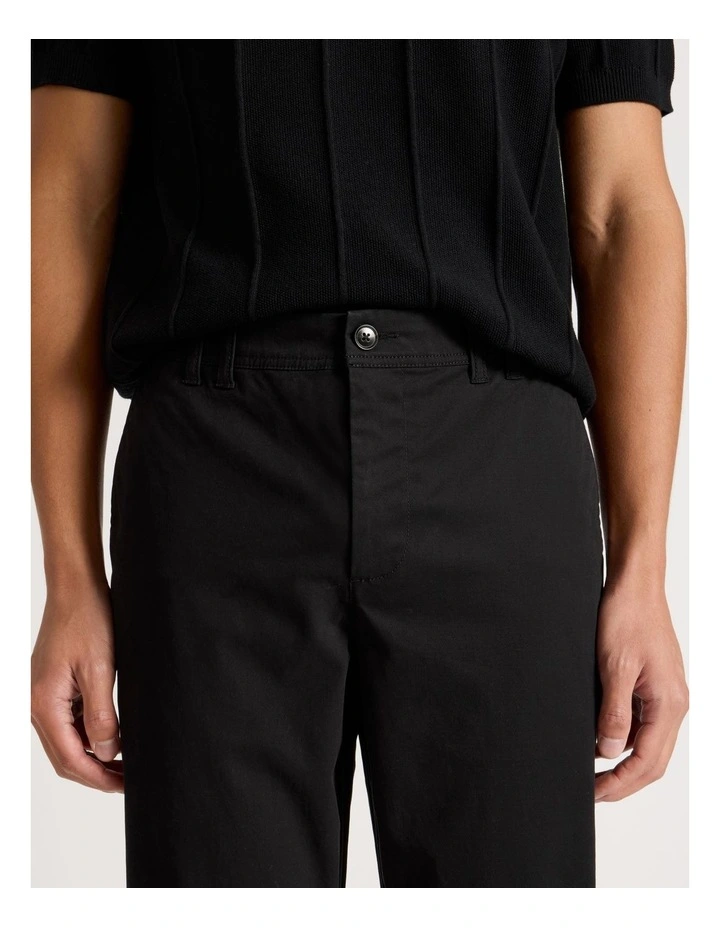 Slim Fit Chino Pant in Black image 3