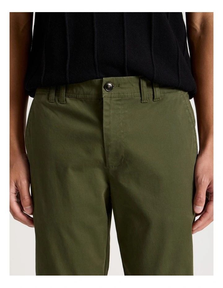 Slim Fit Chino Pant in Olive image 3